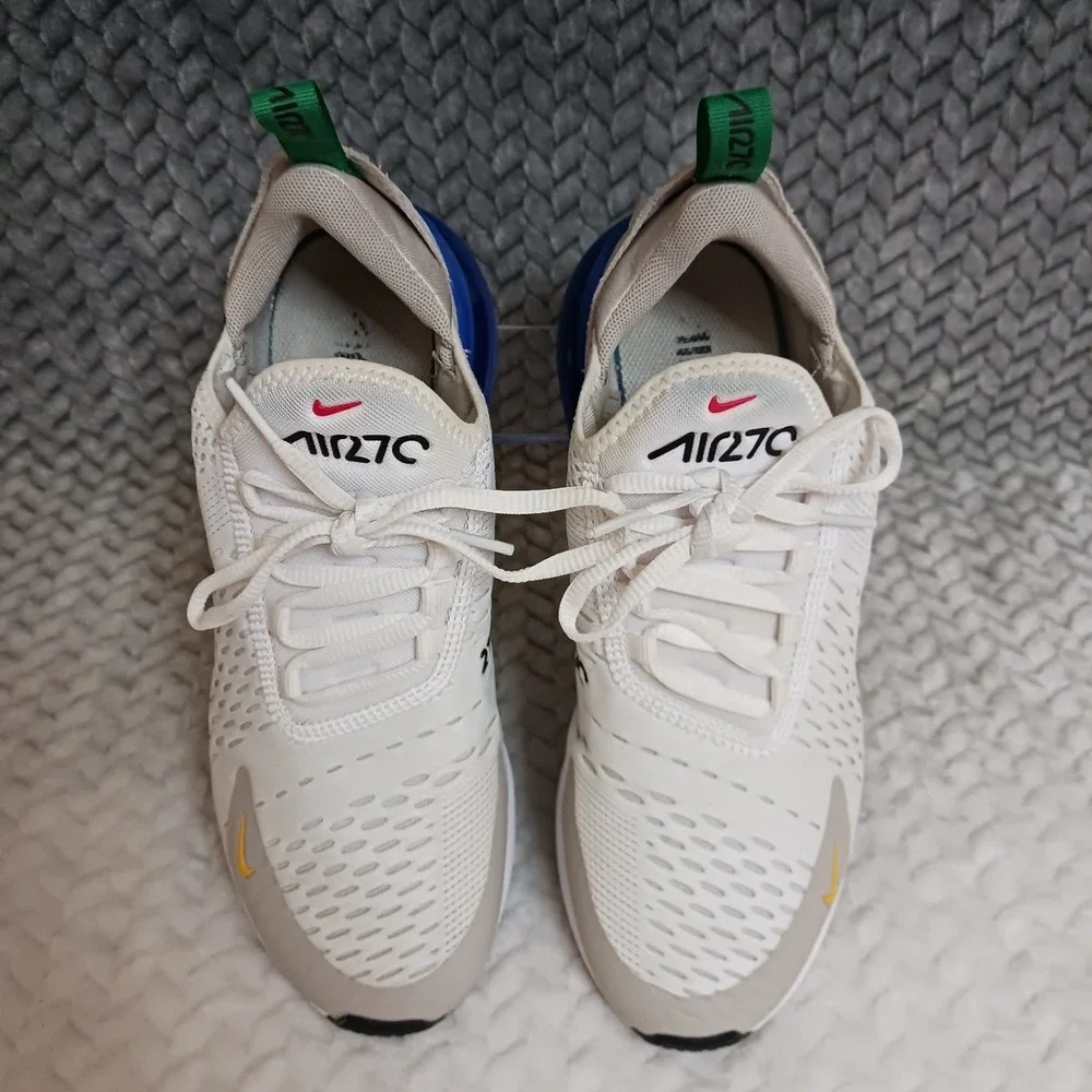 Nike Air Max 270 White Game Royal Men's Walking Running Sneakers Shoes Size 6